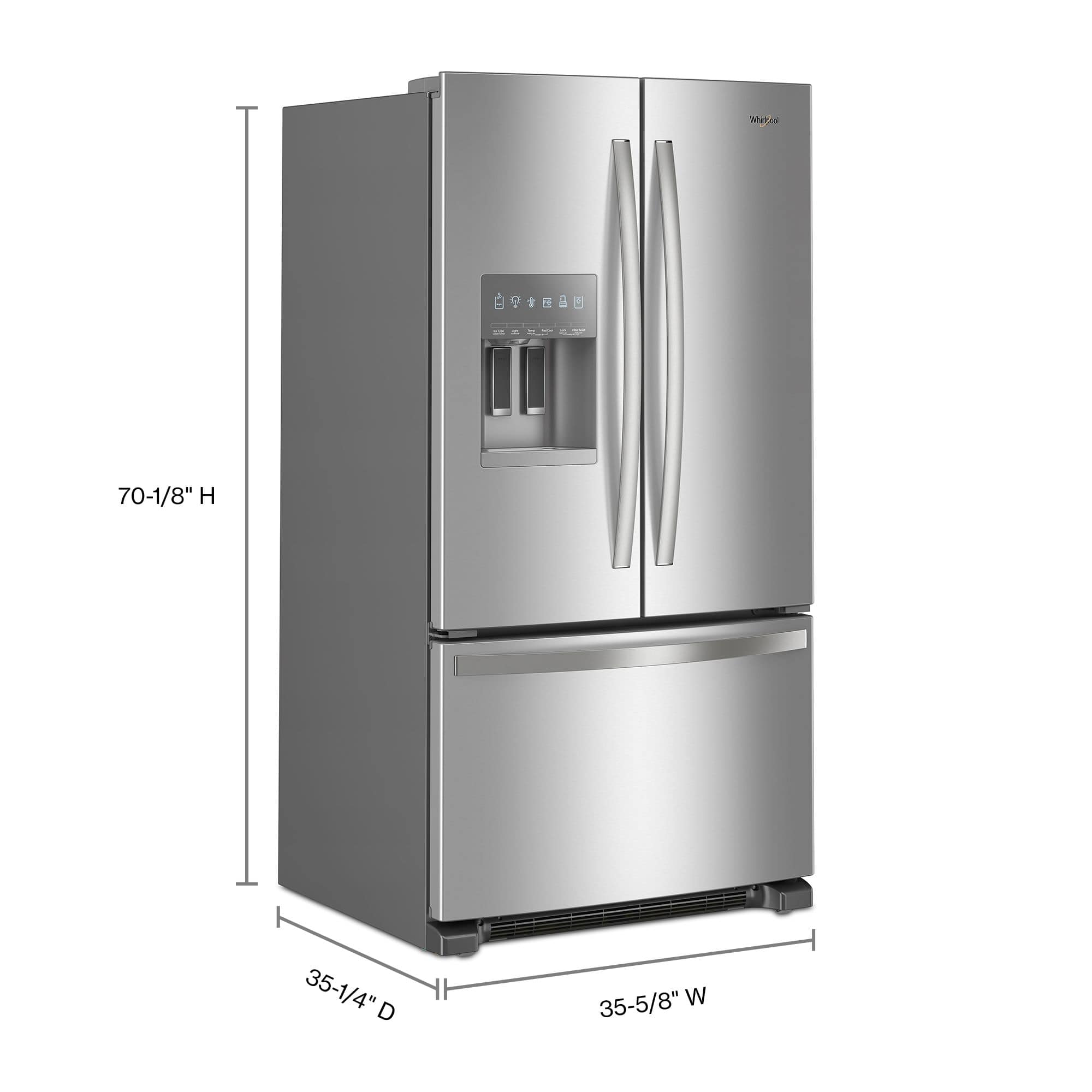 Whirlpool WRFF3436RZ 24.7 Cu. Ft 36" French Door Refrigerator, ENERGY STAR - Image 6