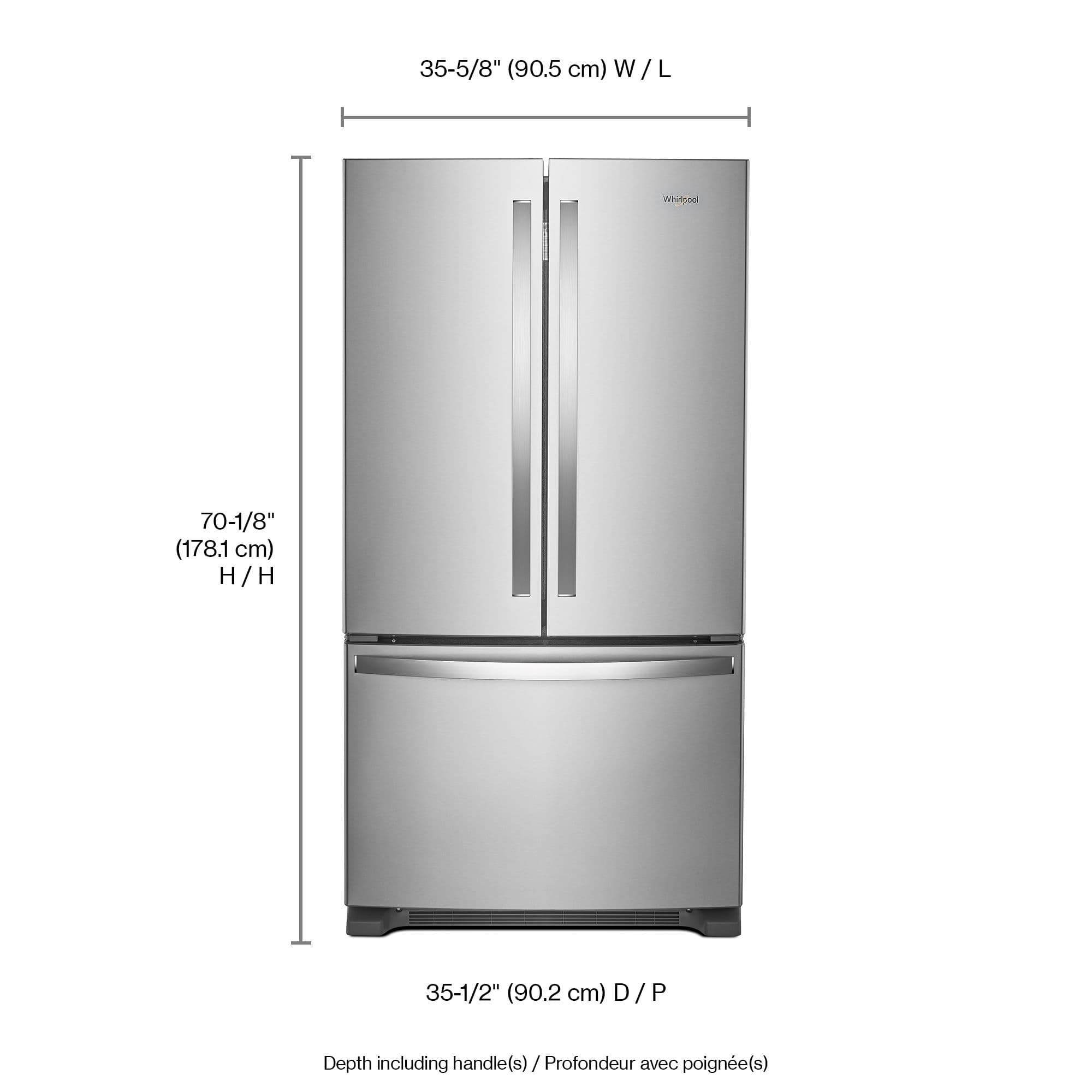 Whirlpool WRFF3236RZ 25.2 Cu. Ft 36" French Door Smart Refrigerator ENERGY STAR  - Image 5