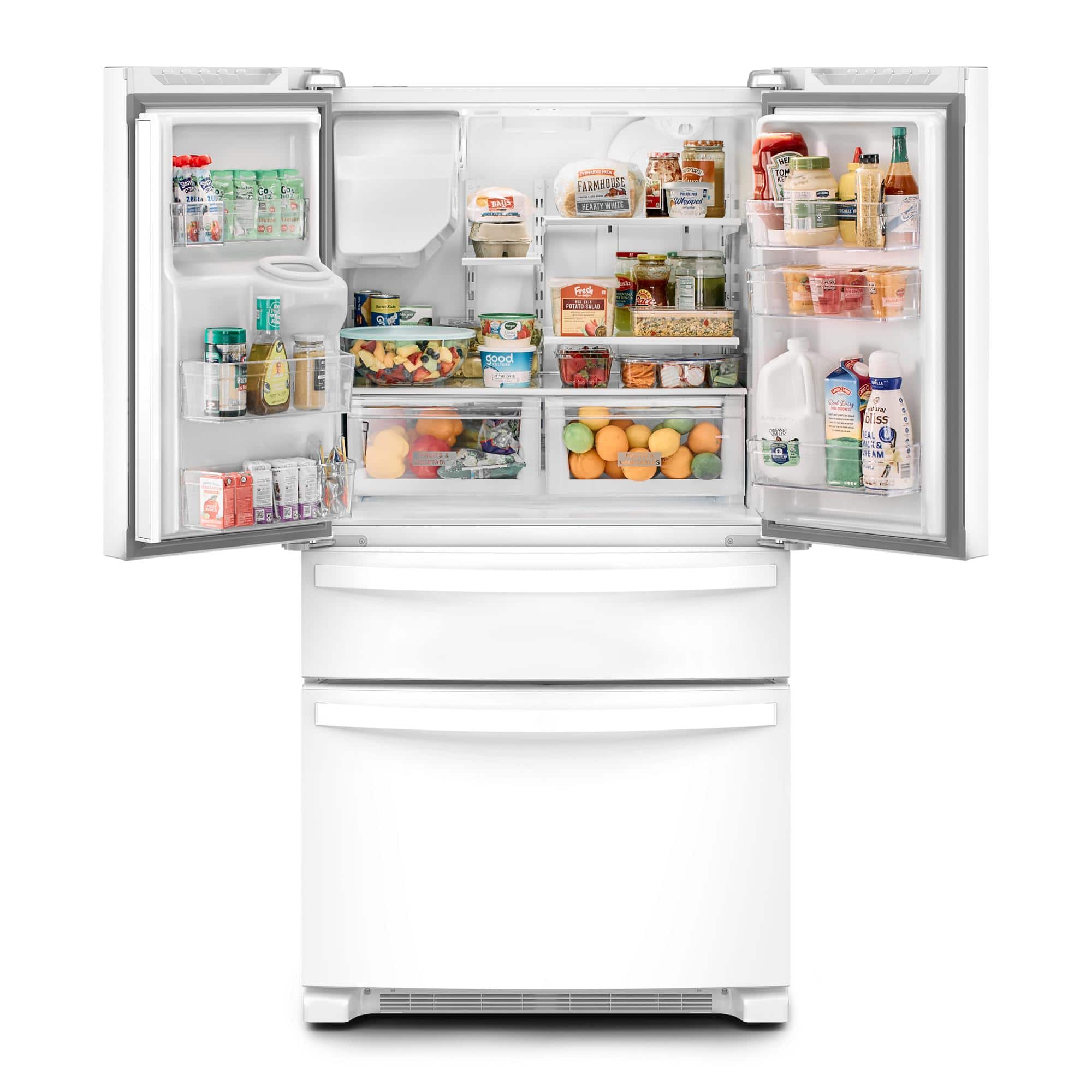 Whirlpool WRMF3636RW 24.5 Cu. Ft 36" French Door Refrigerator, White - Image 4