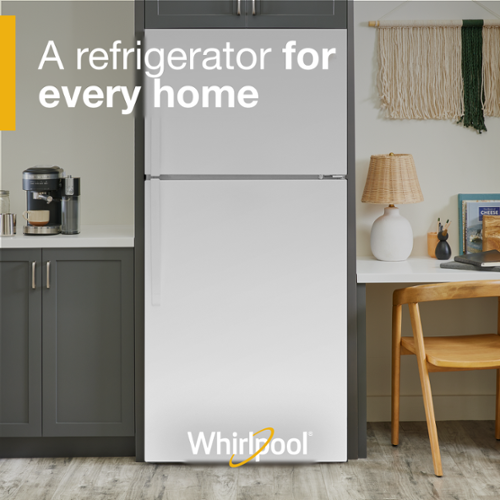 Whirlpool WRT318FZDW 18.2 Cu. Ft 30" Top-Freezer Refrigerator, White - Image 10