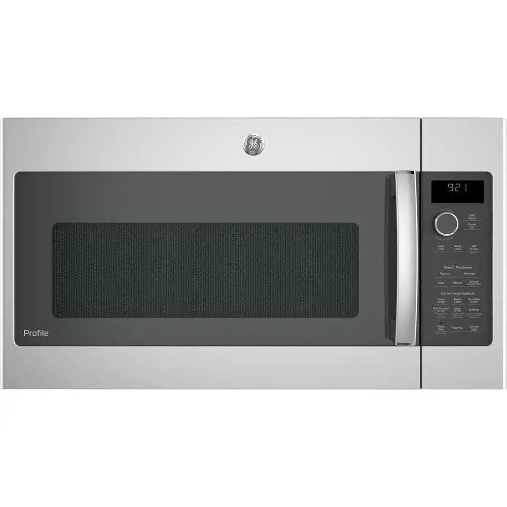 GE Profile PVM9215SKSS 2.1 Cu. Ft. Over-The-Range Microwave Hood, Steam Cleaning