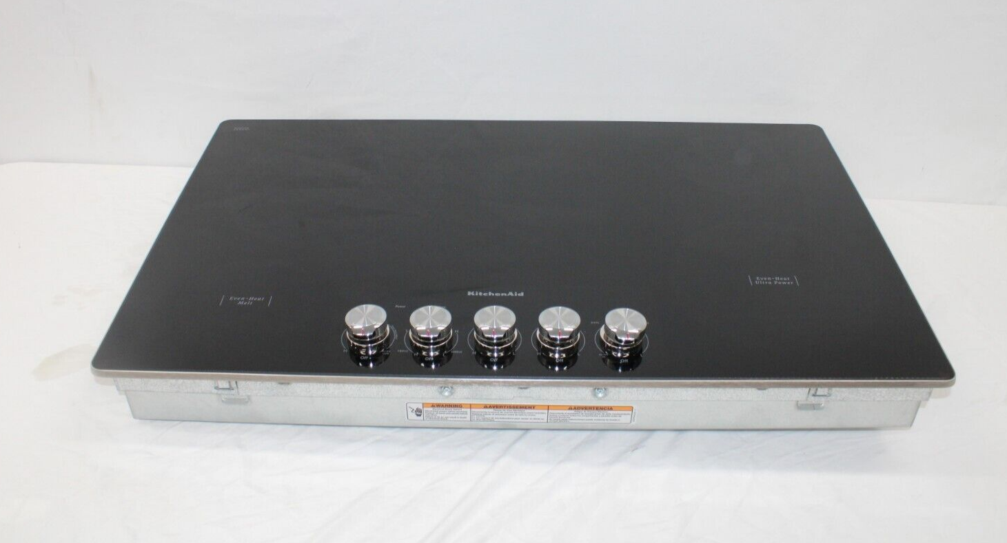 KitchenAid KCES556HSS 36" Built-In Electric 5-Burner Cooktop in Stainless Steel