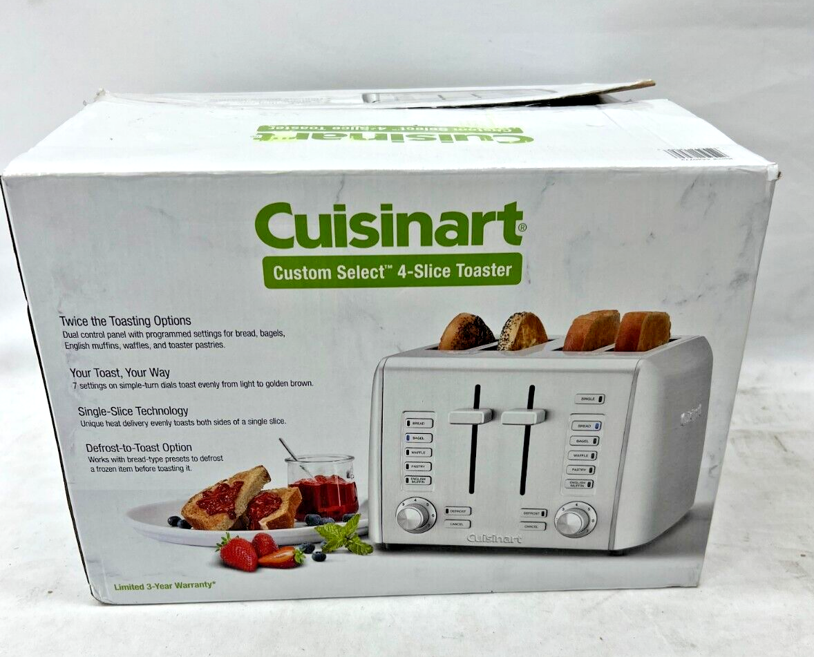 Cuisinart RBT-1350PC Countertop Custom Select 4-Slice Toaster in Stainless Steel