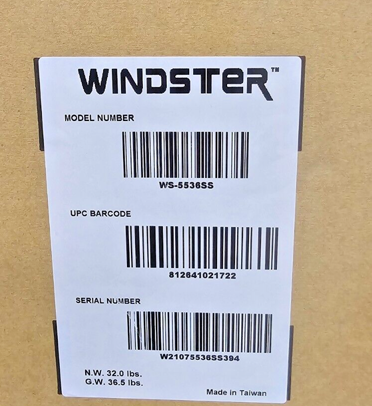 Windster WS-5536SS 36" Convertible Range Hood - Stainless Steel
