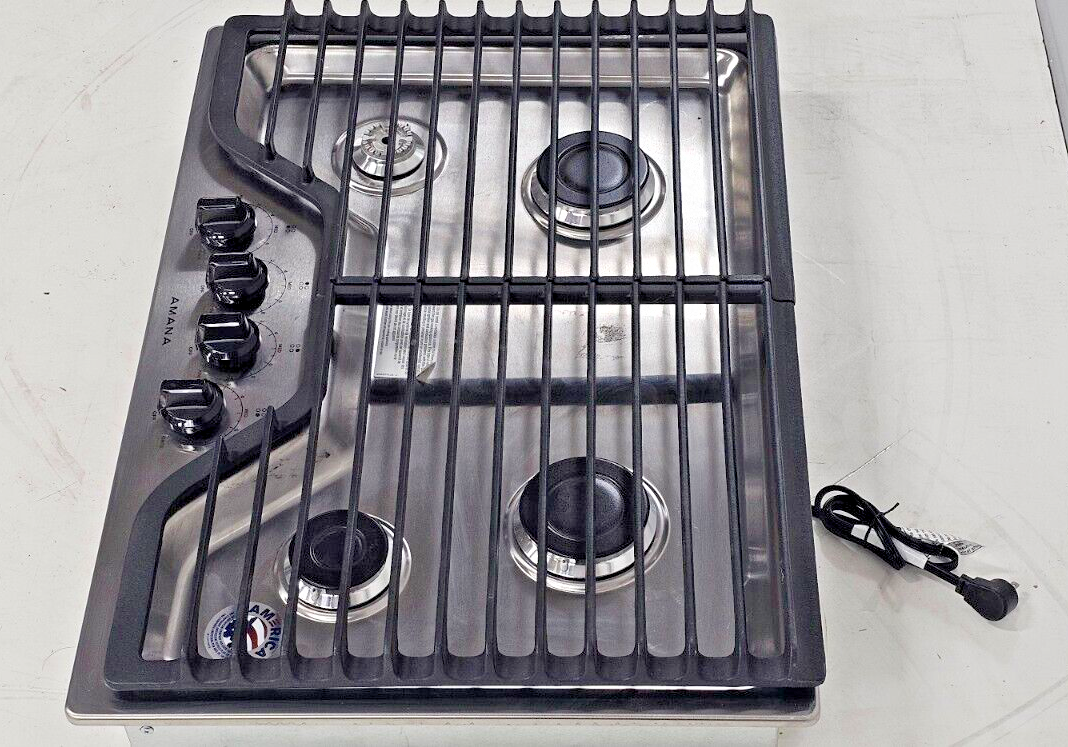 Amana AGC6540KFS 30" Natural Gas Cooktop w/ 4 Sealed Burners Stainless Steel