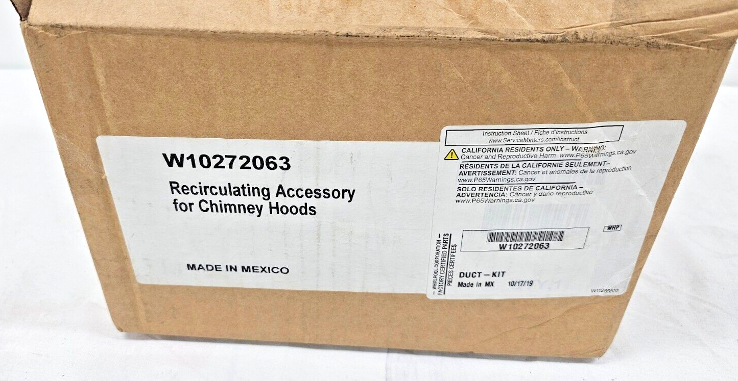 Frigidaire Recirculation Kit OEM W10272063 for FHPC36 & 4260LS Range Wall Hoods