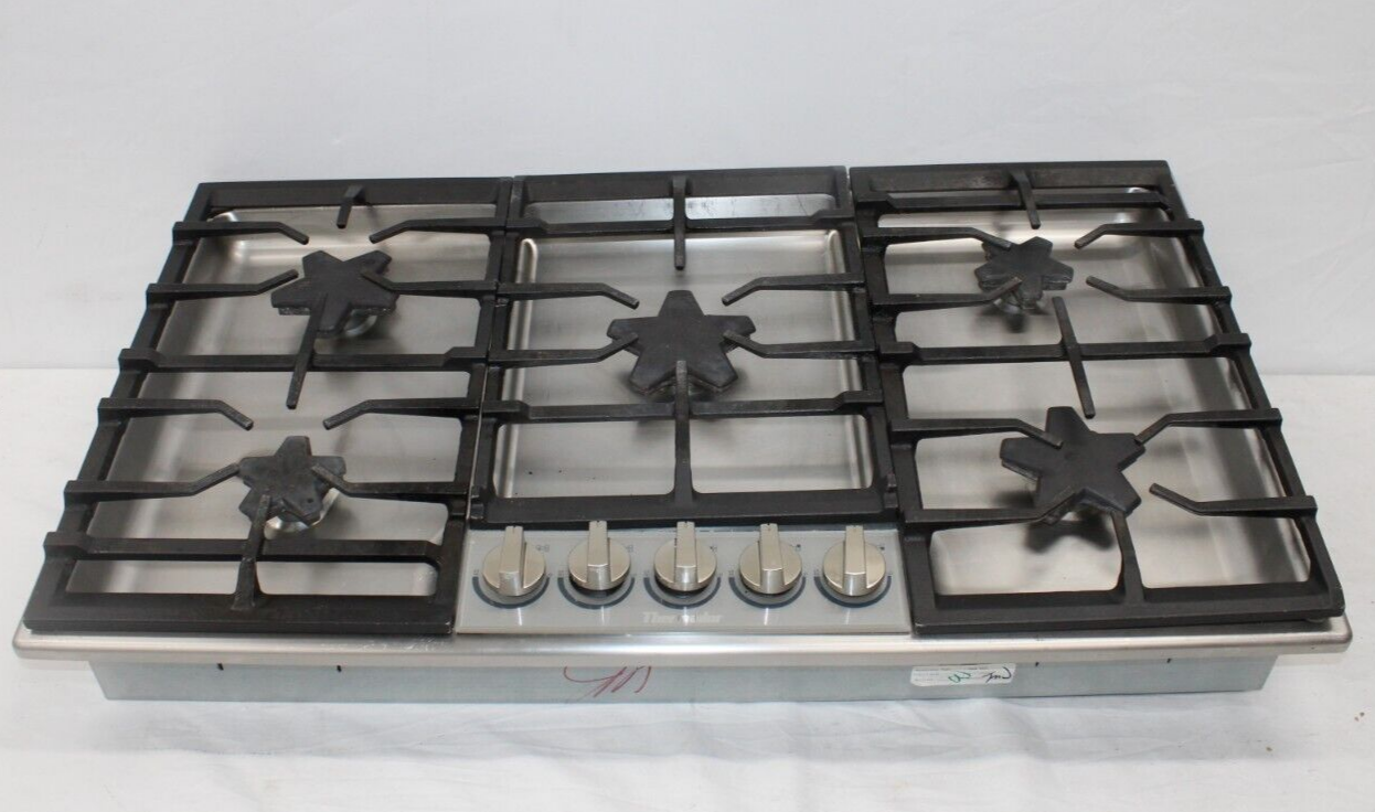 Thermador Masterpiece SGSP365TS 36" Built-In Gas Cooktop 5 Pedestal Star Burner