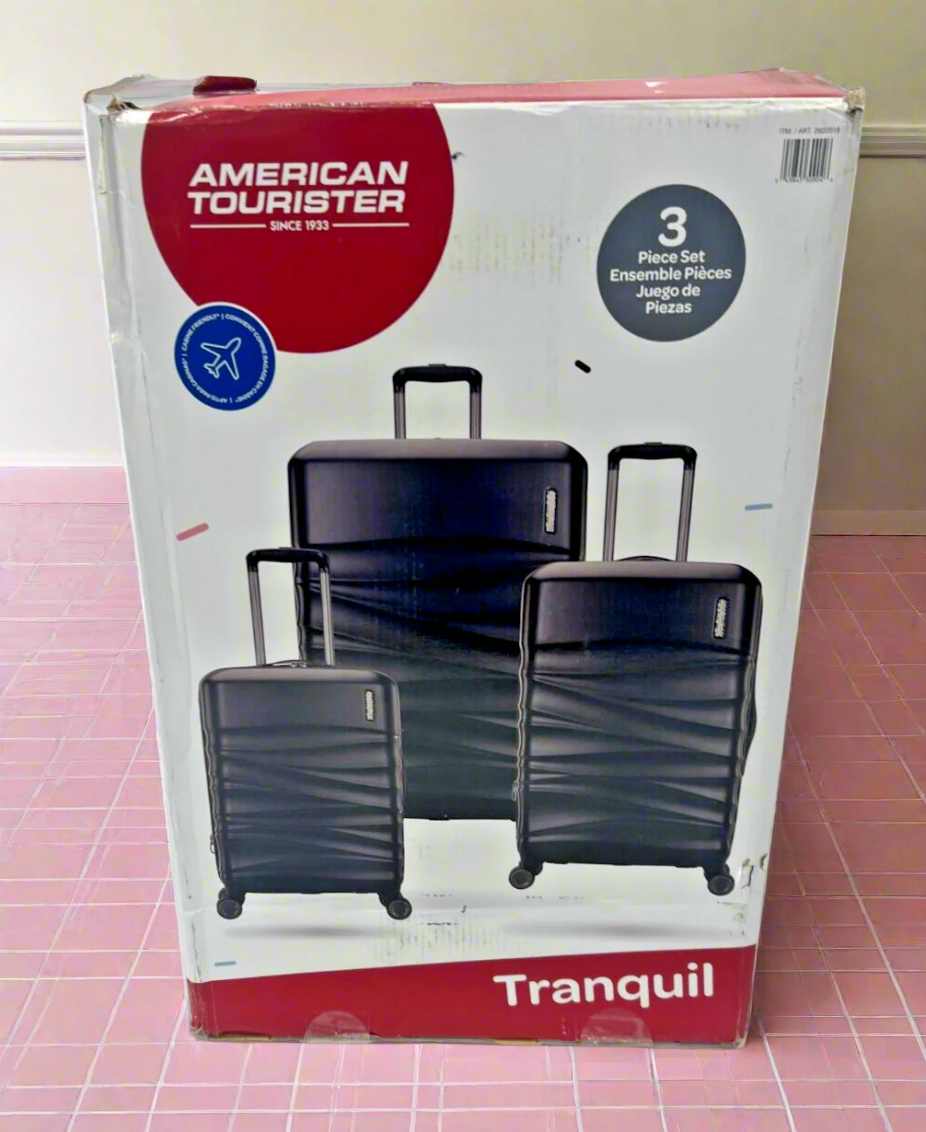 American Tourister Tranquil Hardside 3-Piece 28" 24" 20" Luggage Set in Black