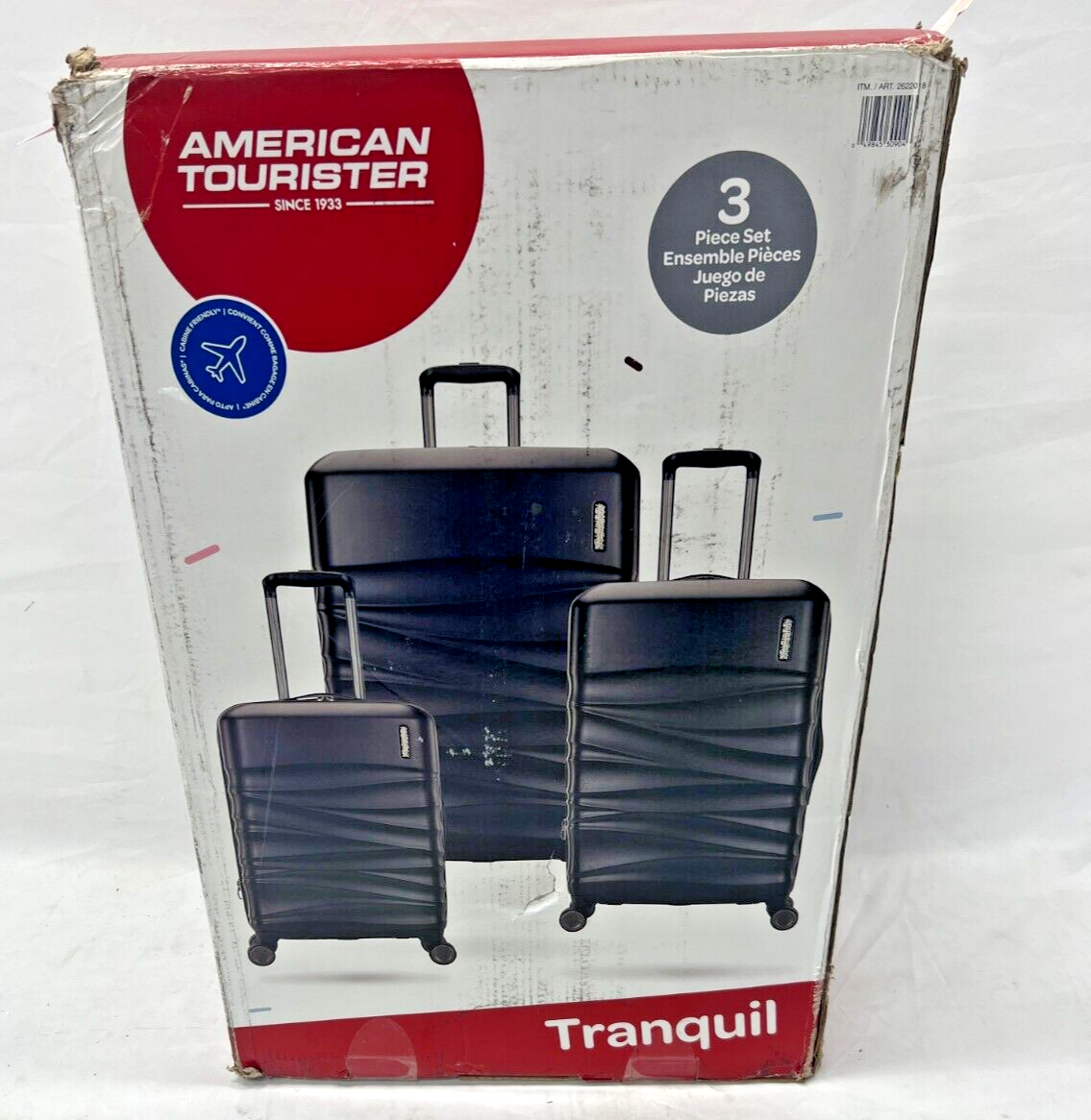American Tourister Tranquil Hardside 3-Piece 28" 24" 20" Luggage Set in Black