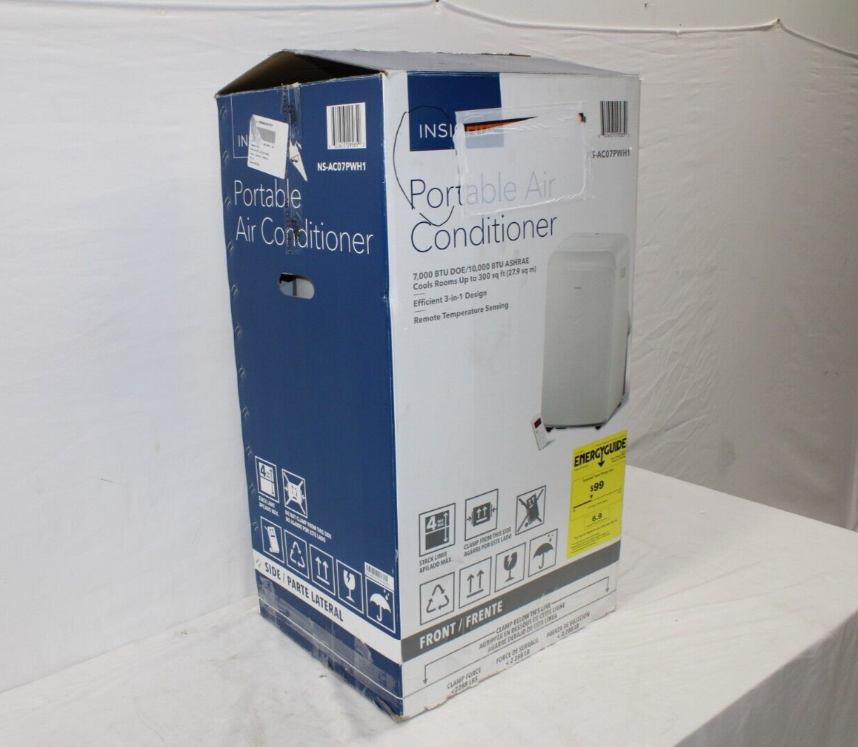 Insignia NS-AC07PWH1 300 Sq. Ft. Portable Air Conditioner 7,000 BTU - White