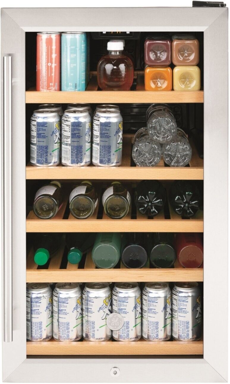 GE GVS04BQNSS 109 Can / 31 Bottle Beverage and Wine Center - Stainless Steel