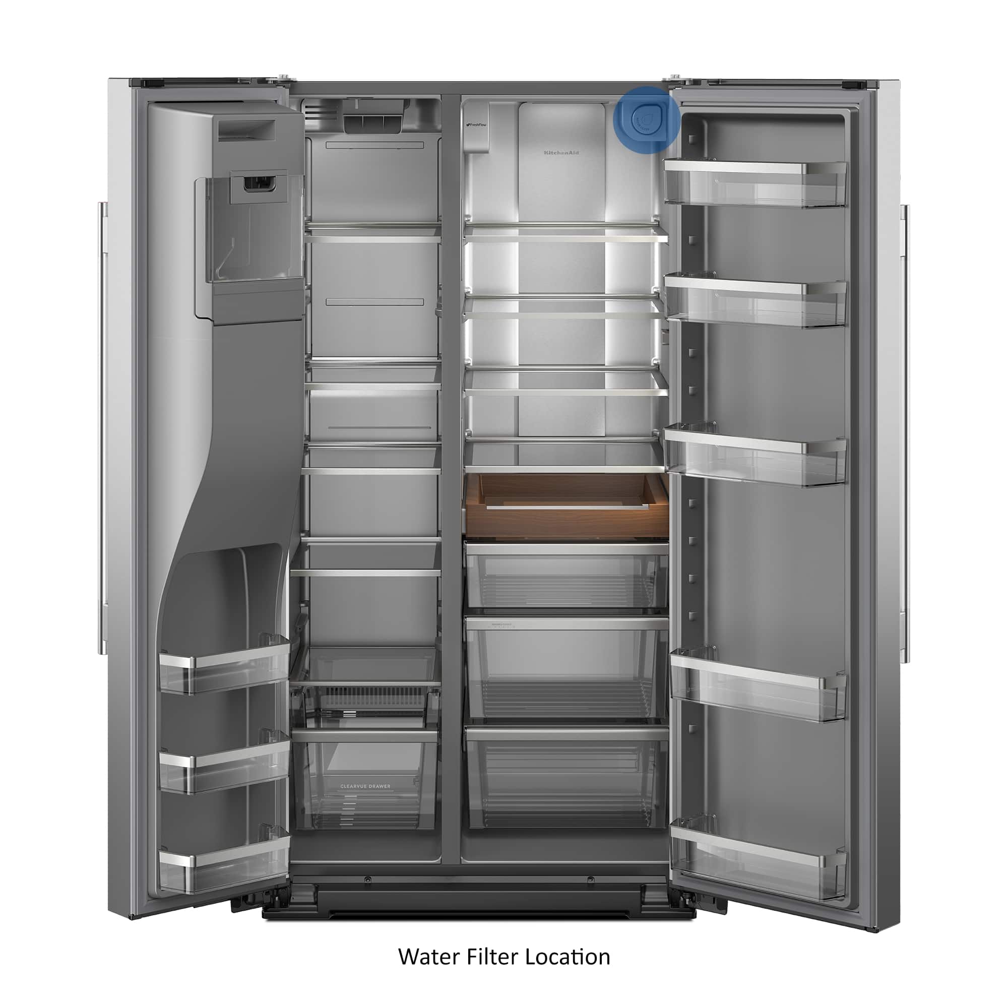 KitchenAid KRSC536RPS 20.8 Cu. Ft 36" Side-By-Side Counter-Depth Refrigerator - Image 6