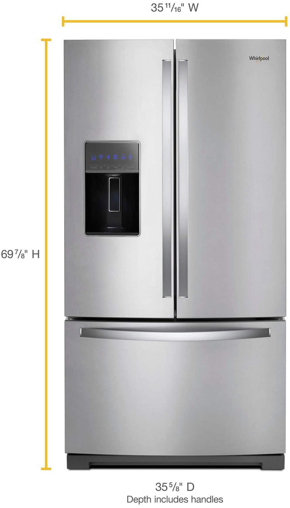 Whirlpool WRF757SDHZ 26.8 Cu. Ft 36" French Door Refrigerator, ENERGY STAR - Image 4