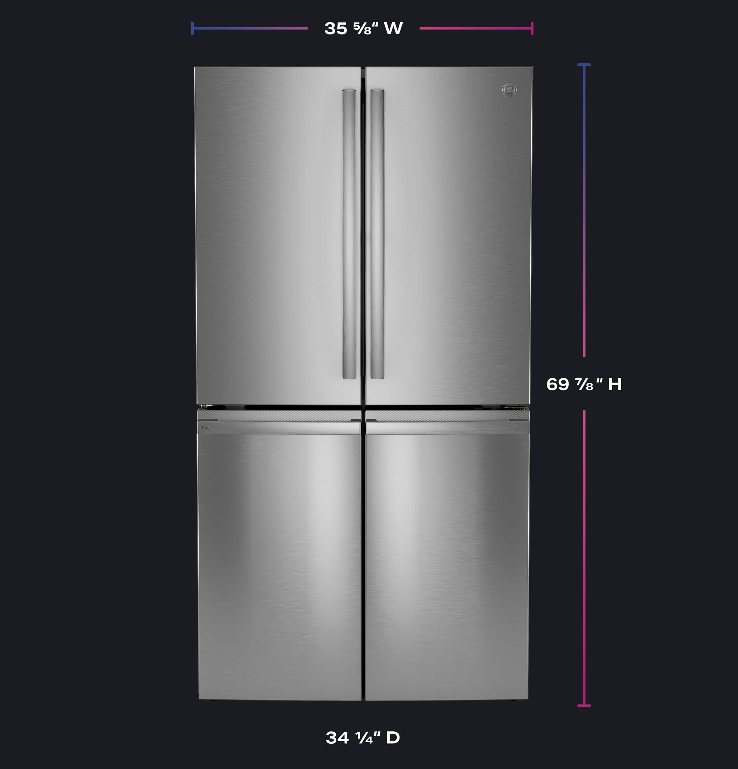 GE Profile PAD28BYTFS 28 Cu. Ft Refrigerator French Door Smart ENERGY STAR - Image 9