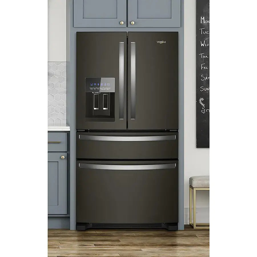 Whirlpool WRX735SDHV 24.5 Cu. Ft. 4-Door French Door Refrigerator, Black Stainless Steel