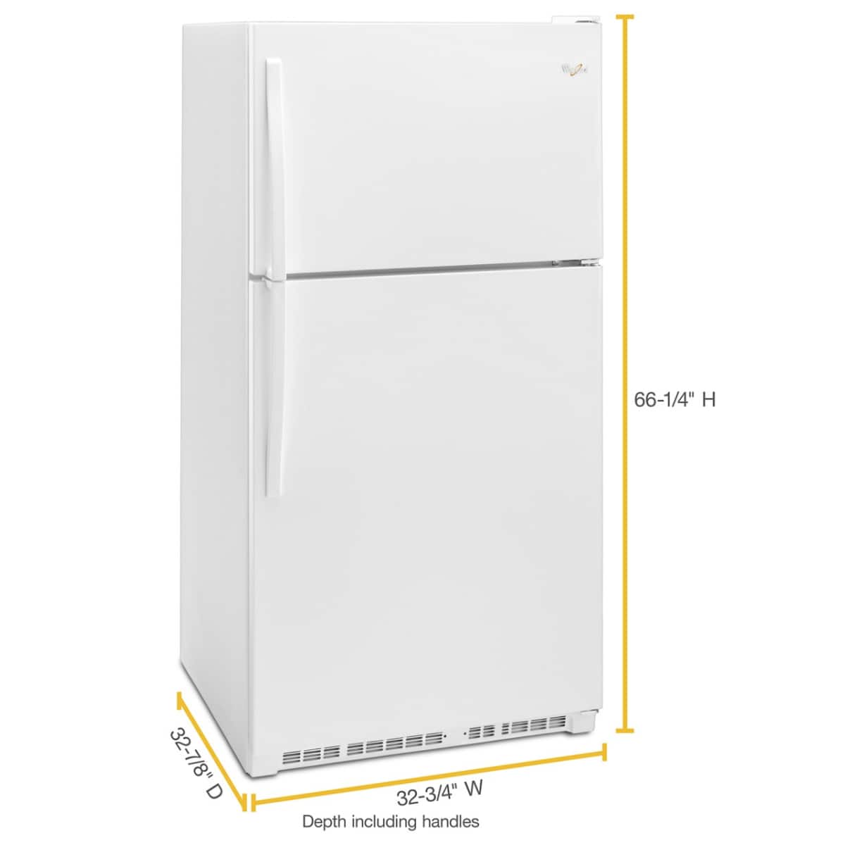 Whirlpool WRT311FZDW 20.5 Cu. Ft 33" Top-Freezer Refrigerator, White - Image 3