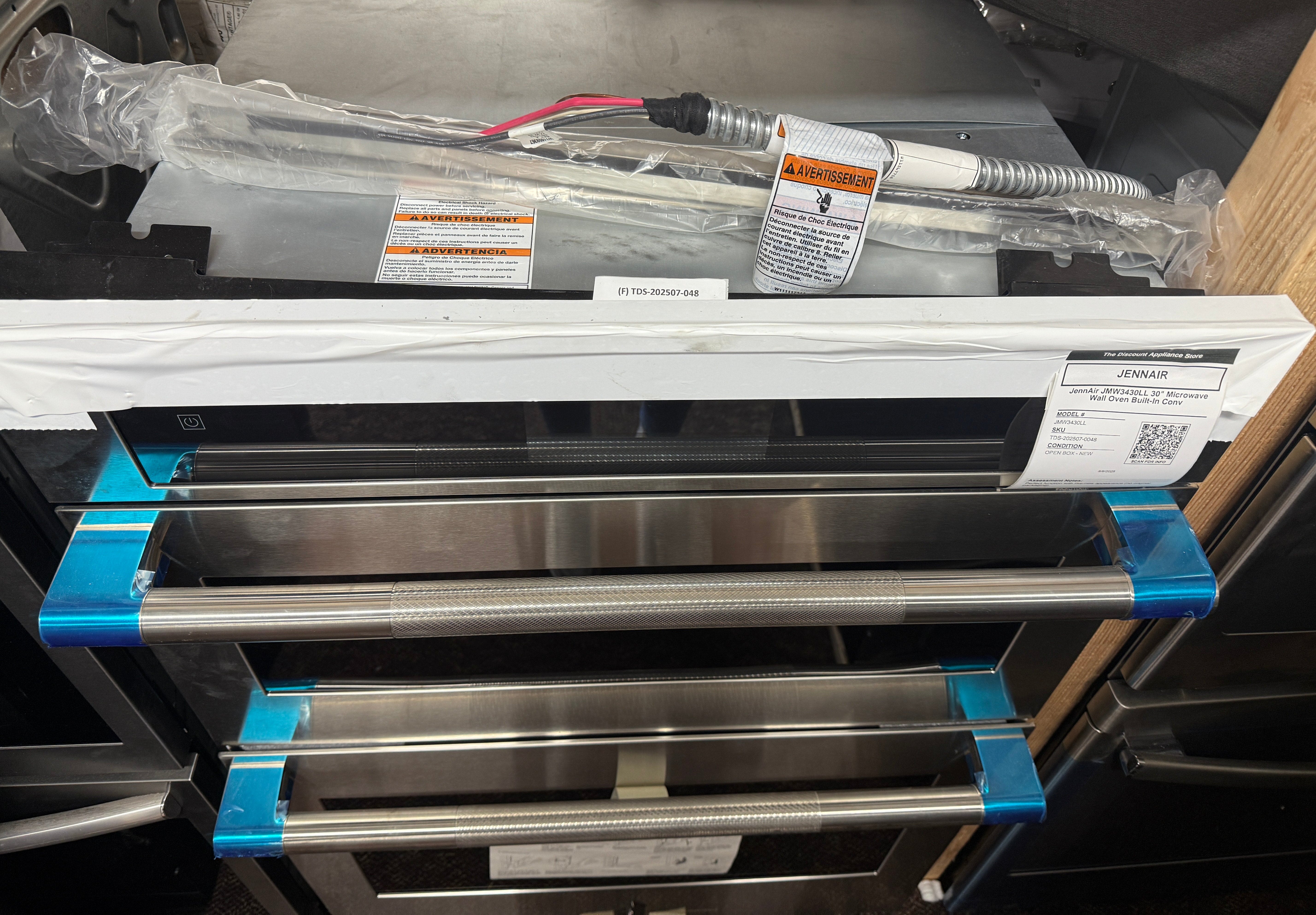 JennAir JMW3430LL 30" Microwave Wall Oven Built-In Convection Stainless Steel