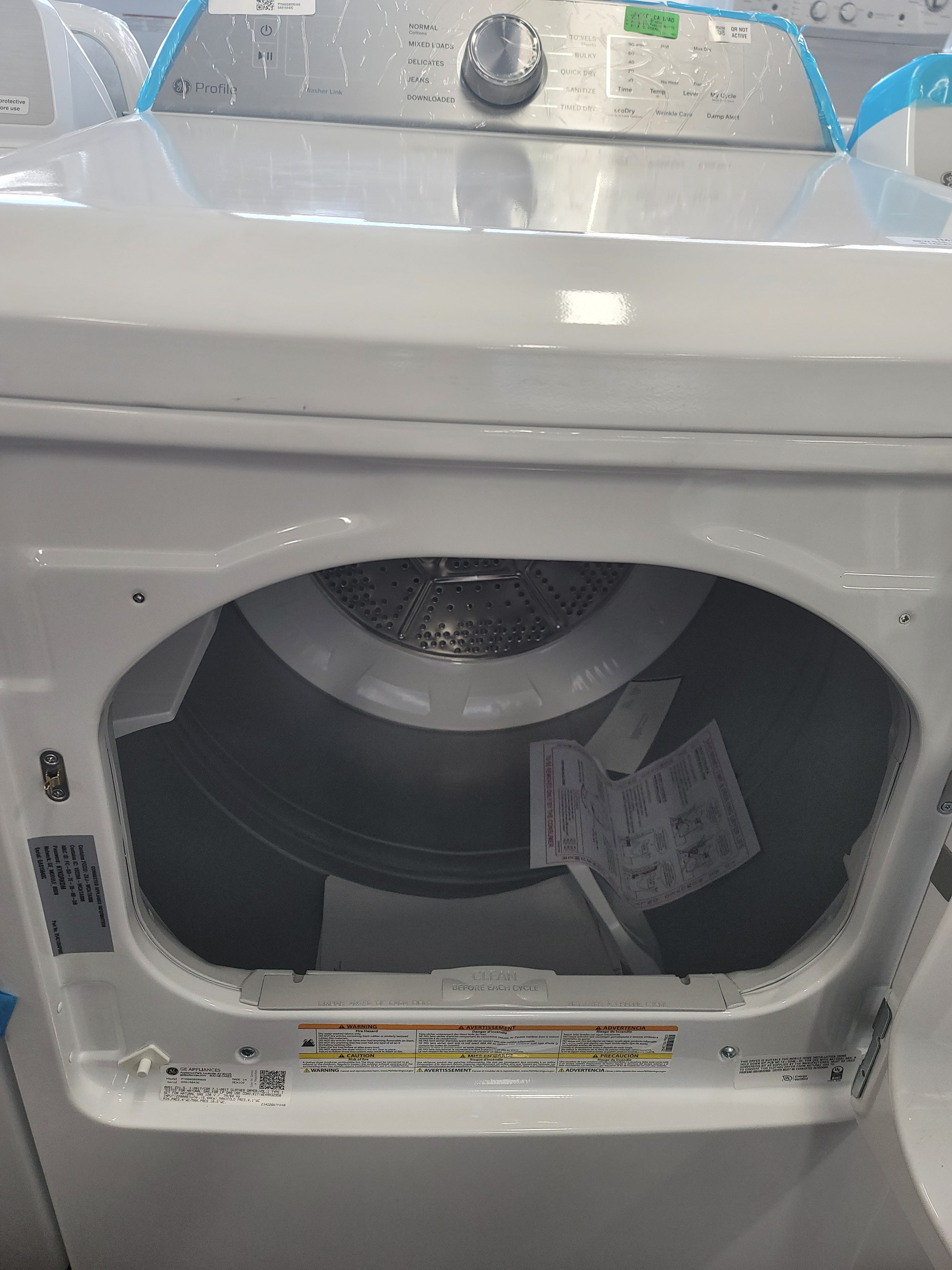 GE Profile PTD60GBSRWS 7.4 Cu. Ft Smart Gas Dryer, ENERGY STAR, White