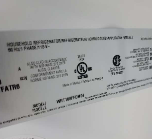 Whirlpool WRT108FFDM 18.2 Cu. Ft. 30" Top-Freezer Refrigerator, Stainless Steel - Assessment Photo 10