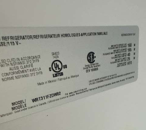 Whirlpool WRT311FZDW 20.5 Cu. Ft 33" Top-Freezer Refrigerator, White - Assessment Photo 13