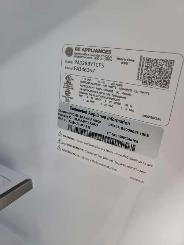 GE Profile PAD28BYTFS 28 Cu. Ft Refrigerator French Door Smart ENERGY STAR - Assessment Photo 14