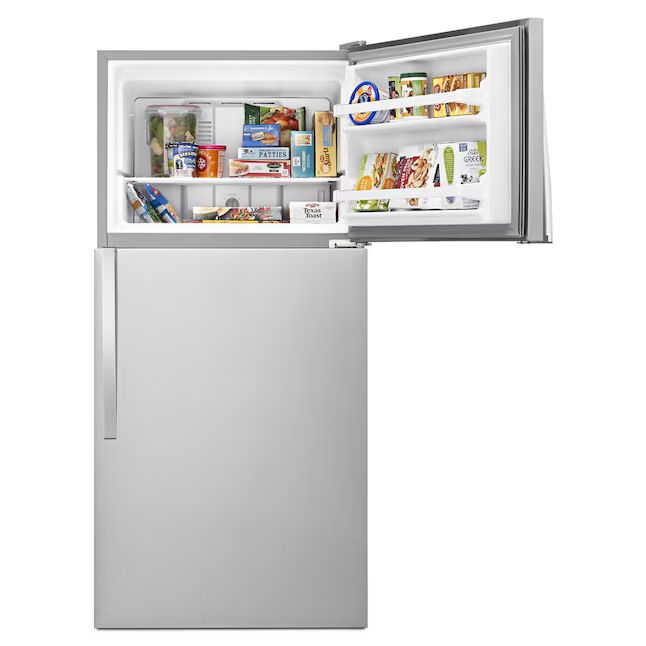 Whirlpool WRT108FFDM 18.2 Cu. Ft. 30" Top-Freezer Refrigerator, Stainless Steel - Assessment Photo 4
