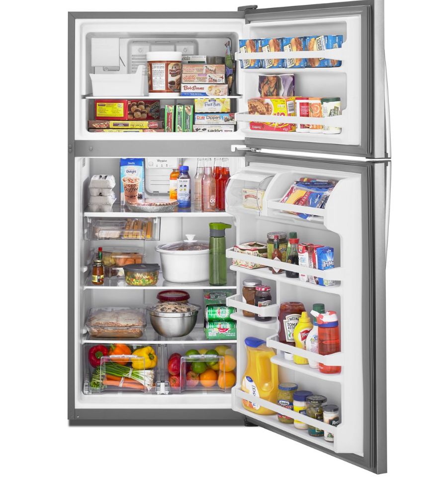 Whirlpool WRT318FMDM 18 Cu. Ft. 30" Top-Freezer Refrigerator, Stainless Steel - Assessment Photo 4