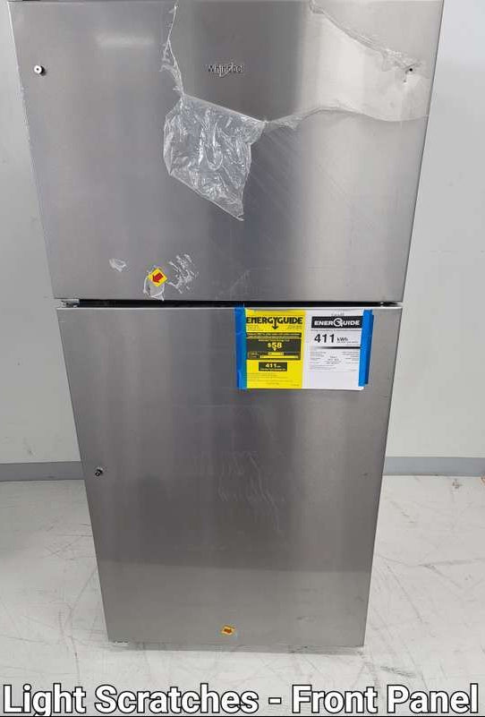 Whirlpool WRT108FFDM 18.2 Cu. Ft. 30" Top-Freezer Refrigerator, Stainless Steel - Assessment Photo 6