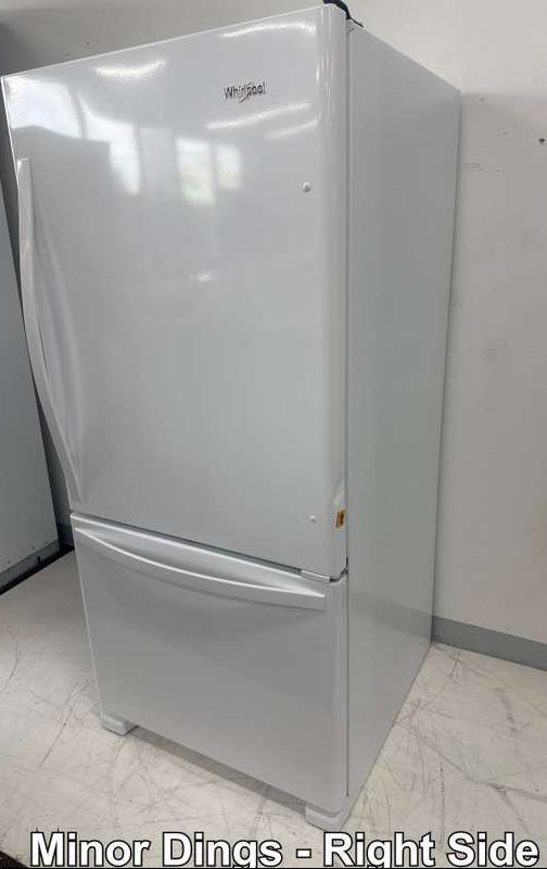 Whirlpool WRB329DMBW 18.7 Cu. Ft. 30" Bottom-Freezer Refrigerator, White - Assessment Photo 8