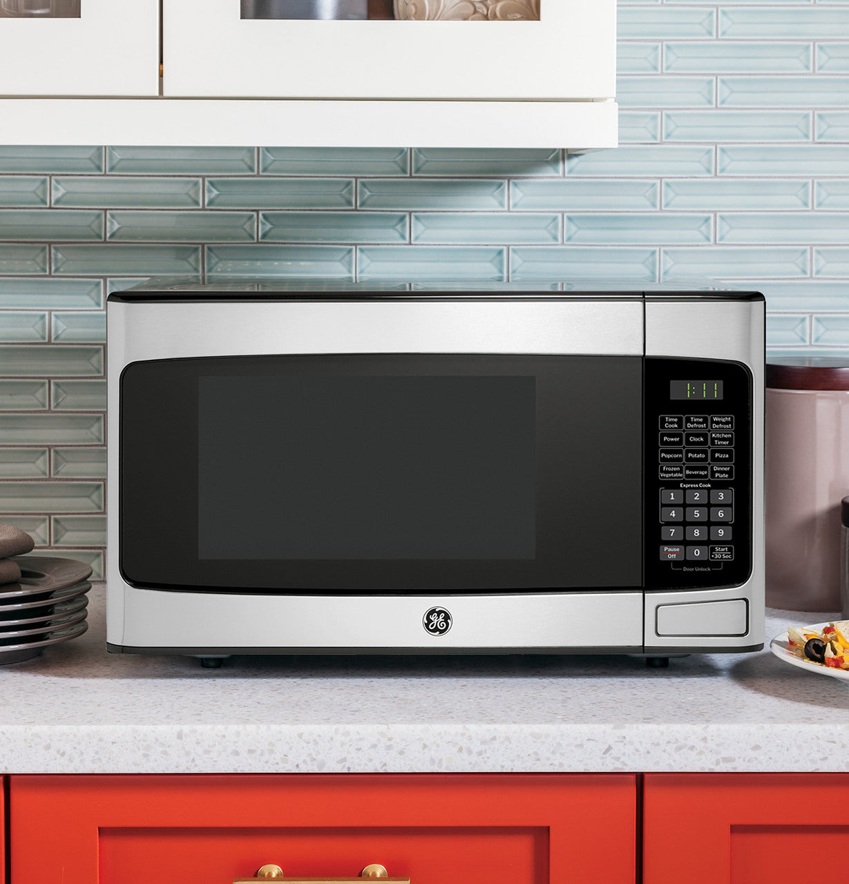 GE GCST11N1WSS 1.1 Cu. Ft Countertop Microwave Oven, Stainless Steel