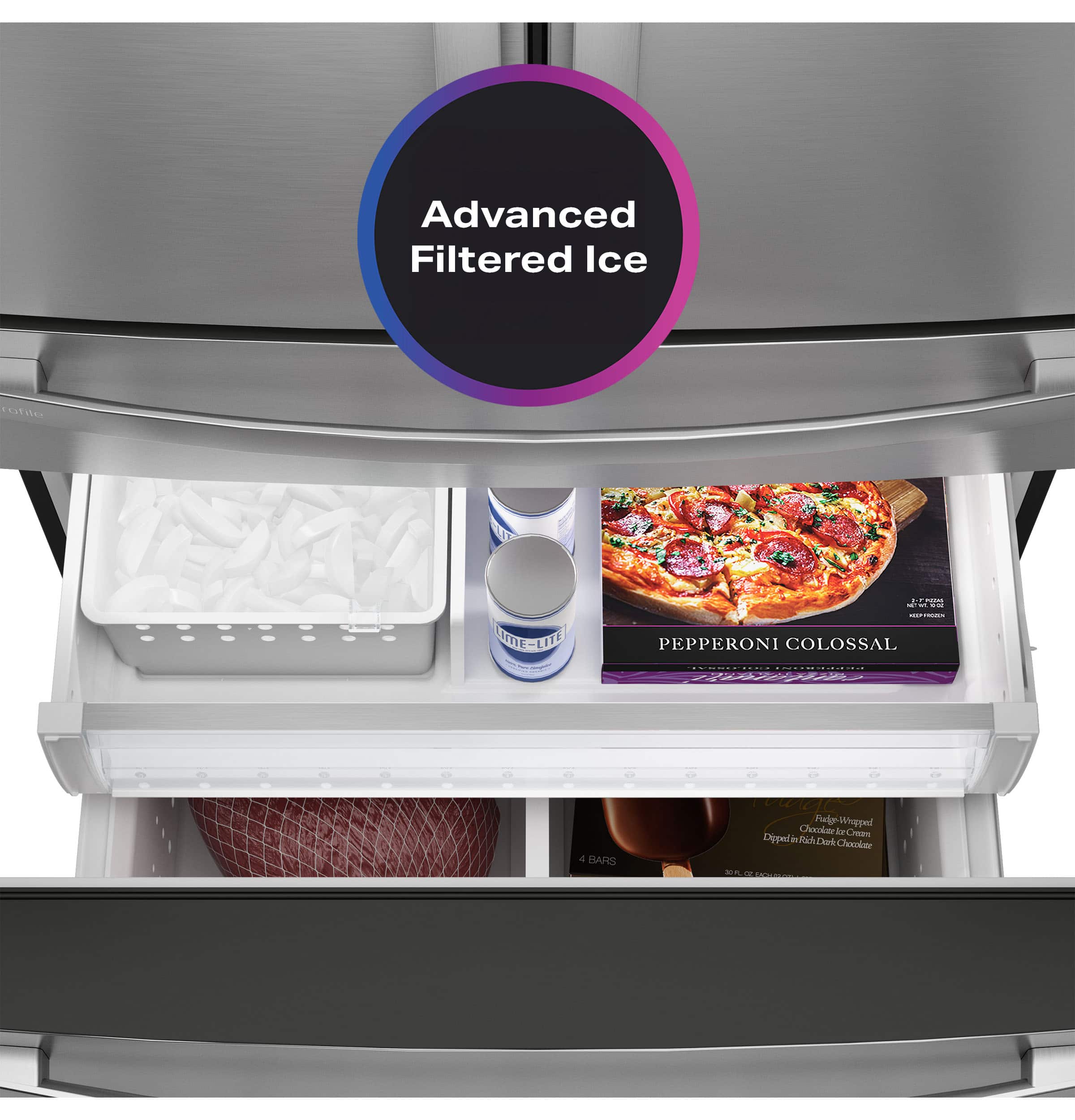 GE Profile PGE29BYTFS 28.7 Cu. Ft Refrigerator French Door Smart ENERGY STAR - Image 4