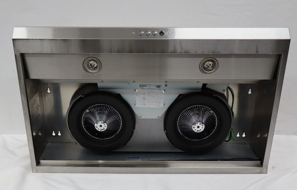 Windster RA-34LU36SS 36" Externally Vented 650 CFM Under Cabinet Range Hood, SS