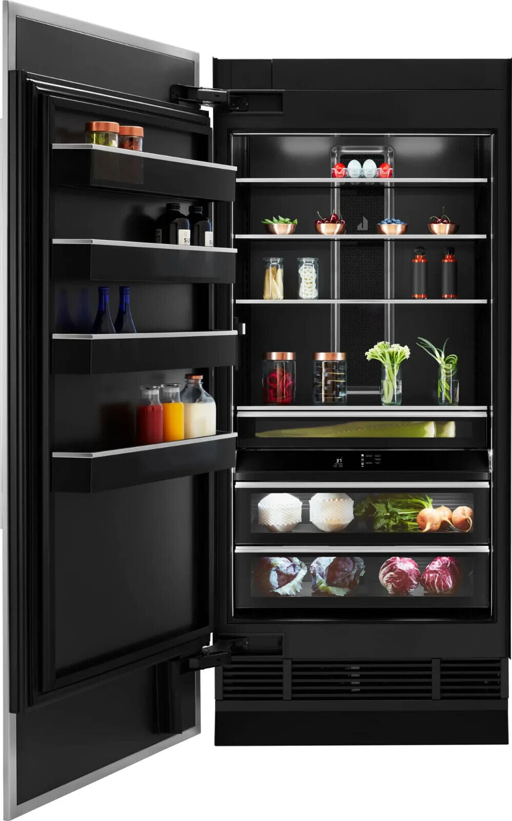 JennAir JBRF30IGX 17 Cu. Ft. 30" Built-In Refrigerator Column Custom Panel Ready