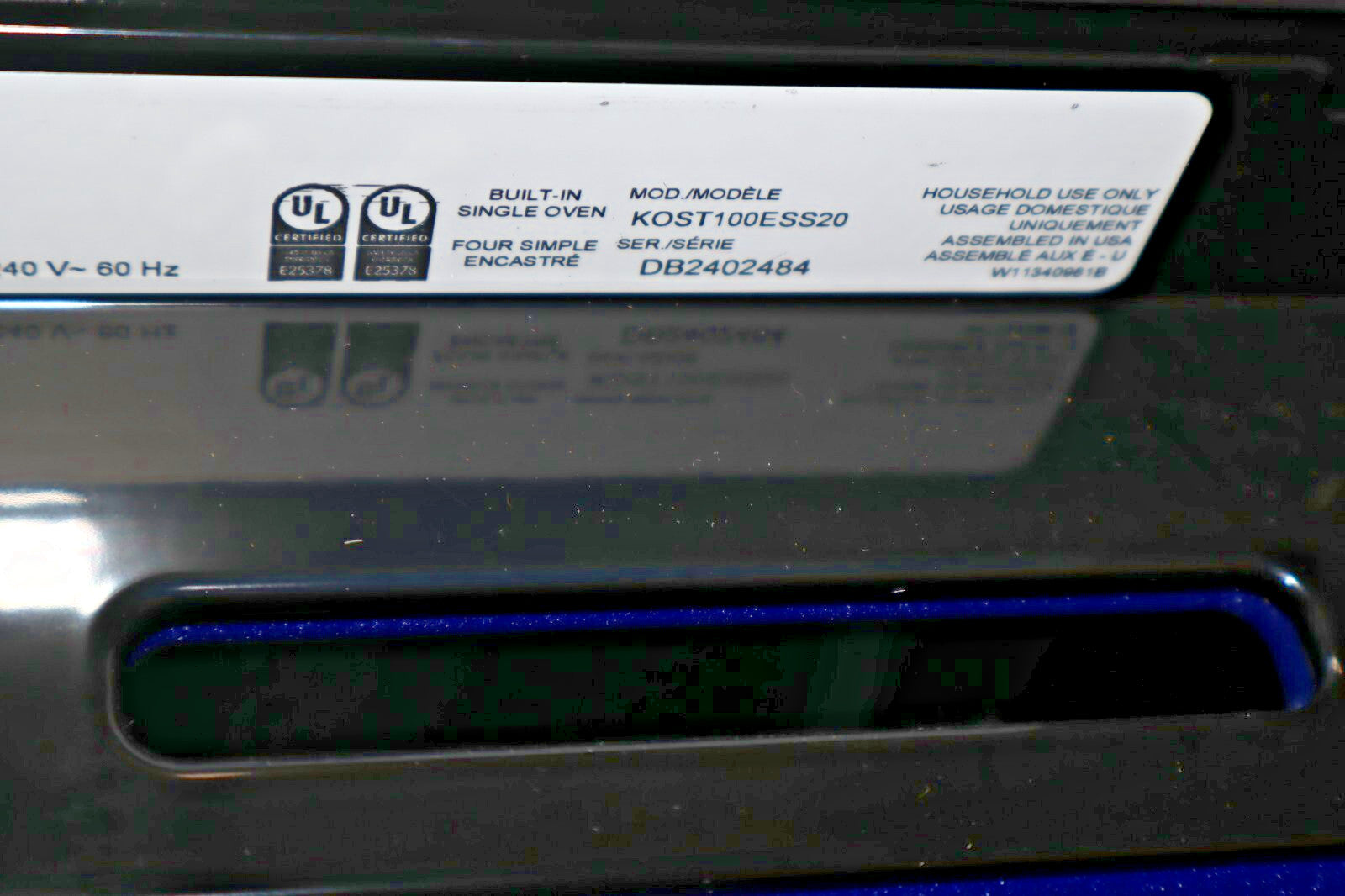 KitchenAid KOST100ESS 30" Built-In Single Electric Convection Wall Oven