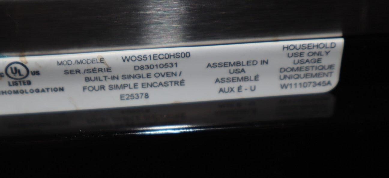 Whirlpool WOS51EC0HS 30" 5 Cu. Ft. Built-In Smart Electric Single Wall Oven
