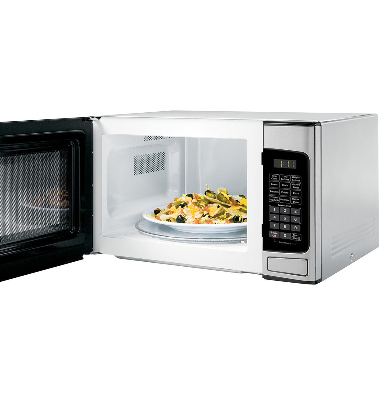 GE GCST11N1WSS 1.1 Cu. Ft Countertop Microwave Oven, Stainless Steel