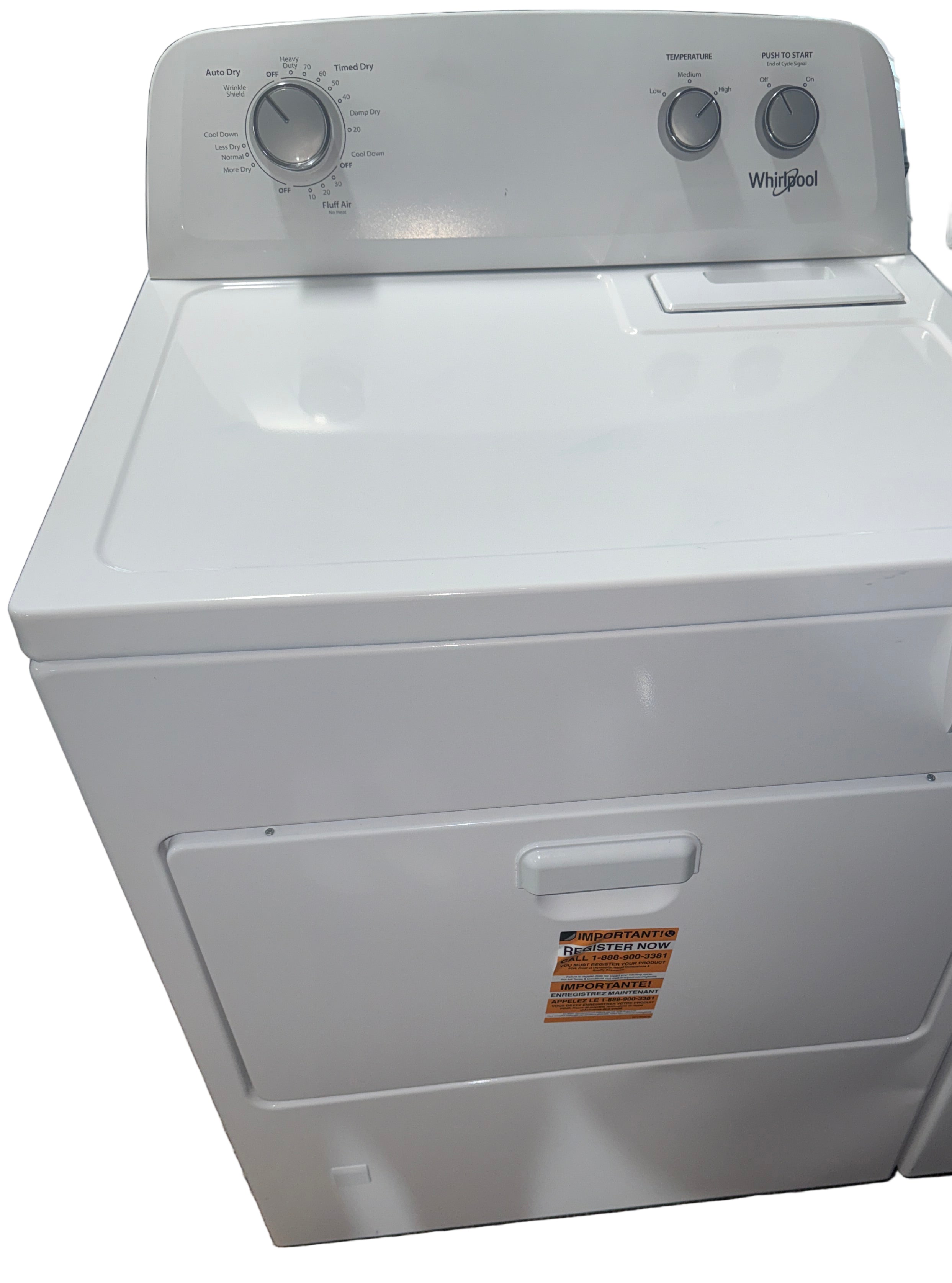 Whirlpool WGD4850HW 7.0 cu. ft. Front Load Gas Dryer with AutoDry™ Drying System