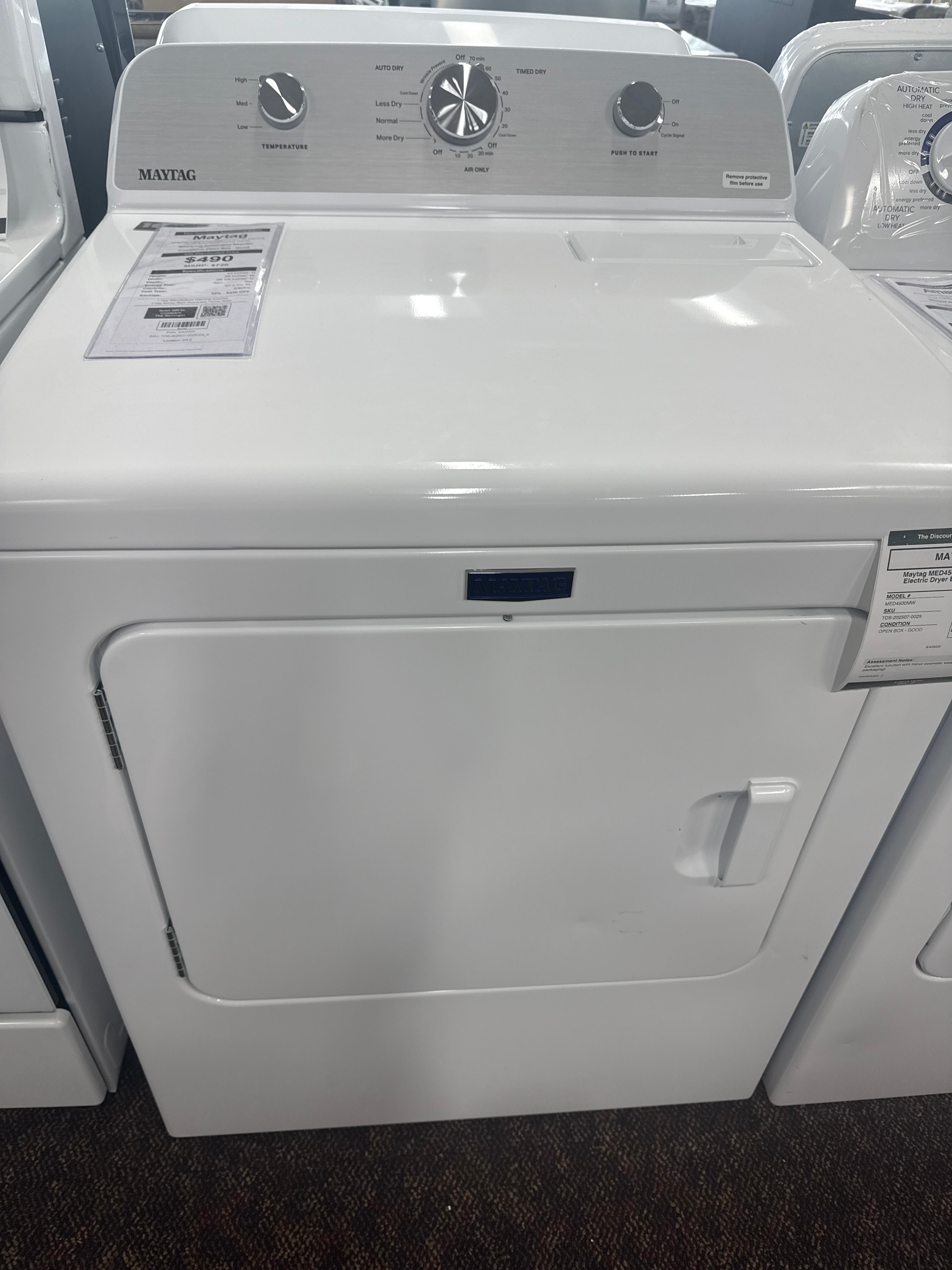 Maytag MED4500MW 7.0 Cu. Ft Electric Dryer ENERGY STAR White