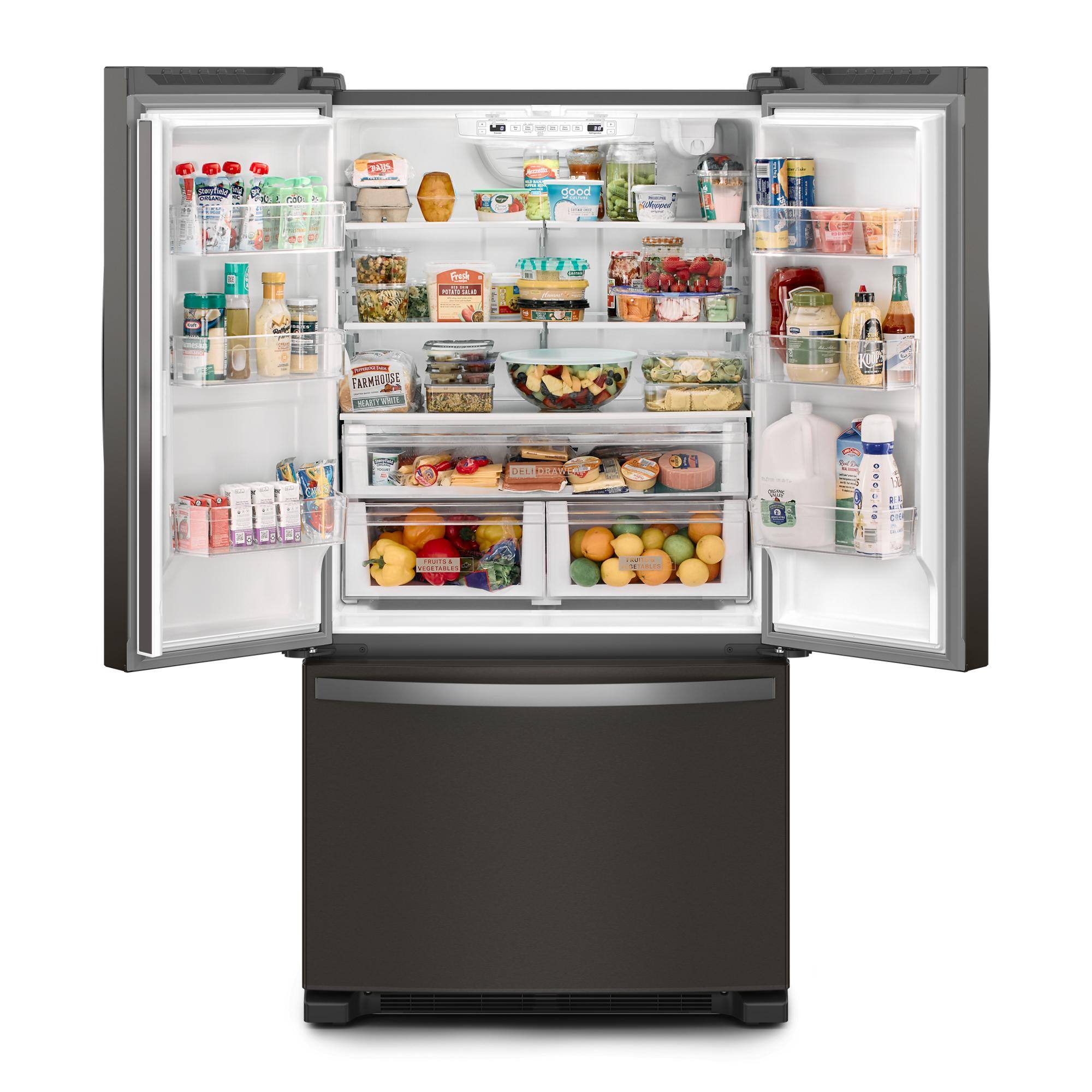 Whirlpool WRFC2036RV 20 Cu. Ft 36" French Door Refrigerator, Black Stainless - Image 3