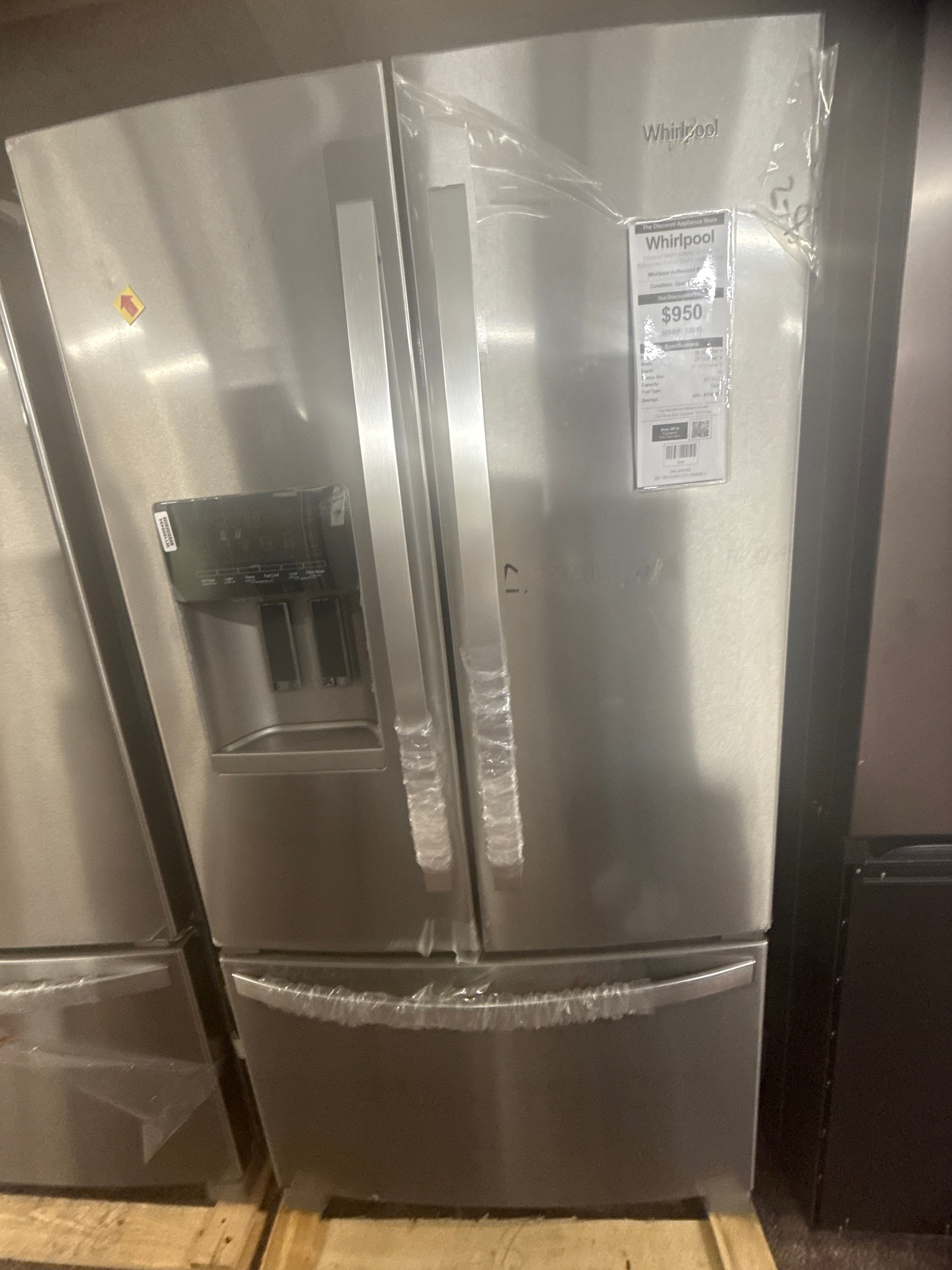 Whirlpool WRFF3436RZ 24.7 Cu. Ft Refrigerator French Door ENERGY STAR