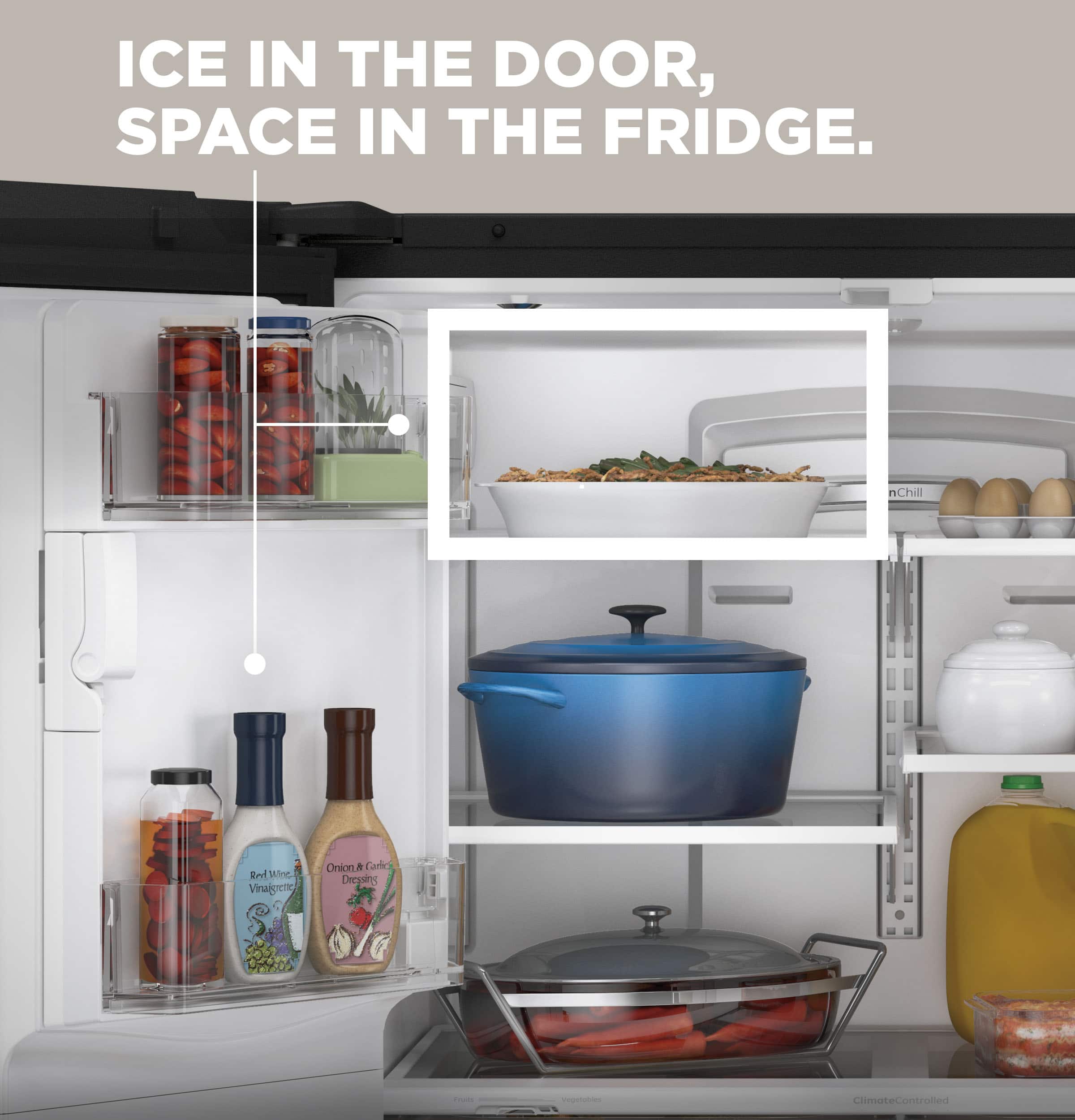 GE GFE26JYMFS 25.6 Cu. Ft French Door ENERGY STAR Stainless Steel - Image 6