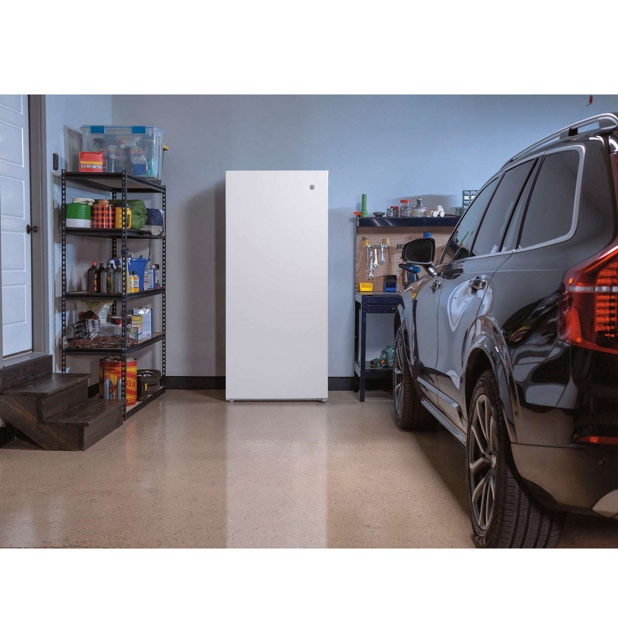 GE FUF21QRRWW 21.3 Cu. Ft. Frost-Free Garage Ready Upright Freezer, White