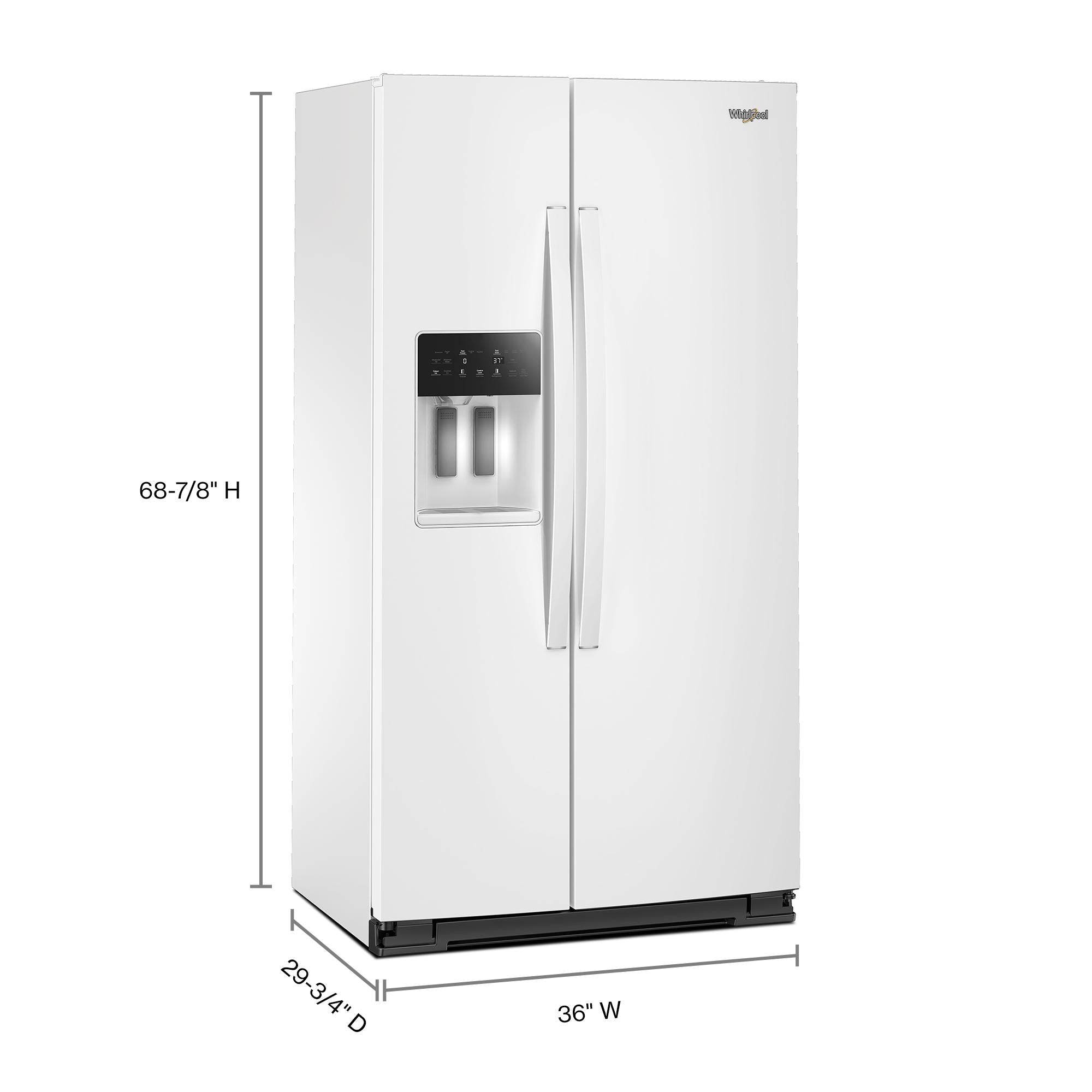Whirlpool WRSC5536RW 21 Cu. Ft 36" Side-by-Side Counter-Depth Refrigerator White - Image 4