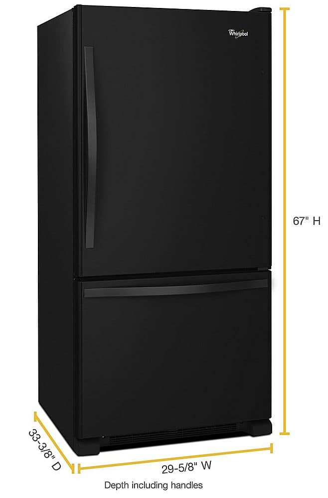 Whirlpool WRB329DMBB 18.7 Cu. Ft Freezer Refrigerator ENERGY STAR Black - Image 7