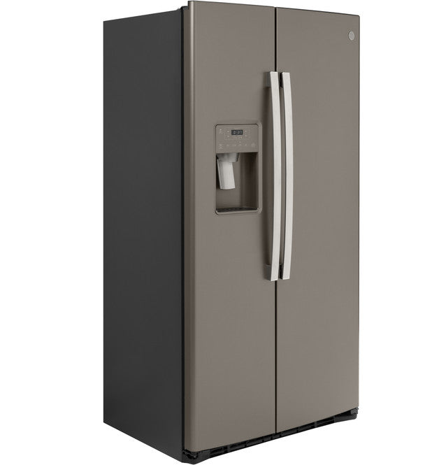 GE GZS22IMNES 21.8 Cu. Ft Counter-Depth Side-by-Side Refrigerator, Slate