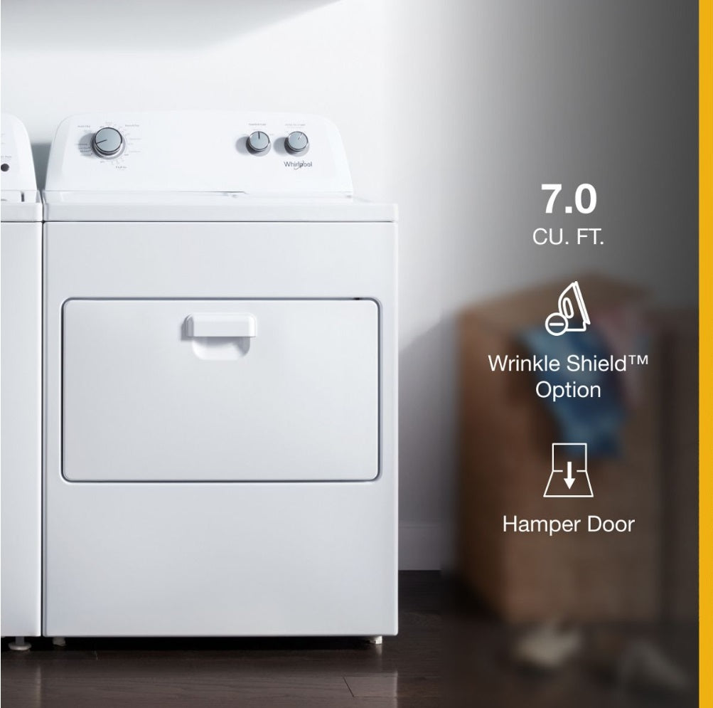 Whirlpool WGD4850HW 7.0 cu. ft. Front Load Gas Dryer with AutoDry™ Drying System