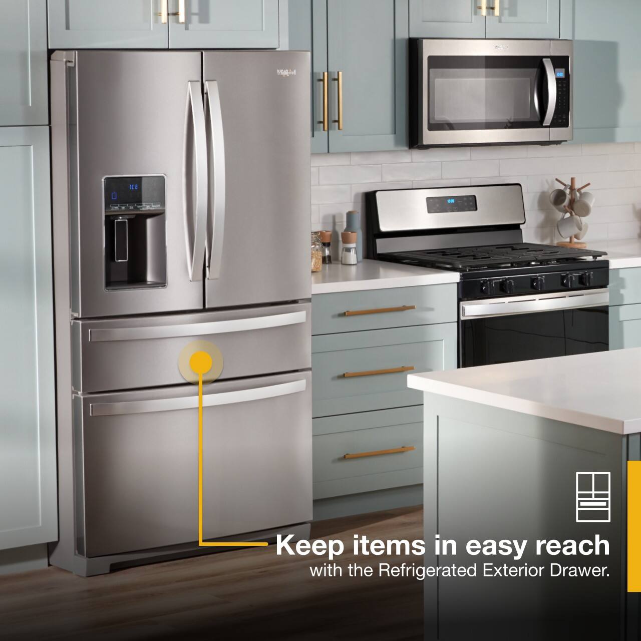 Whirlpool WRMF7736PZ 26 cu. ft 36" French Door Refrigerator, ENERGY STAR - Image 7