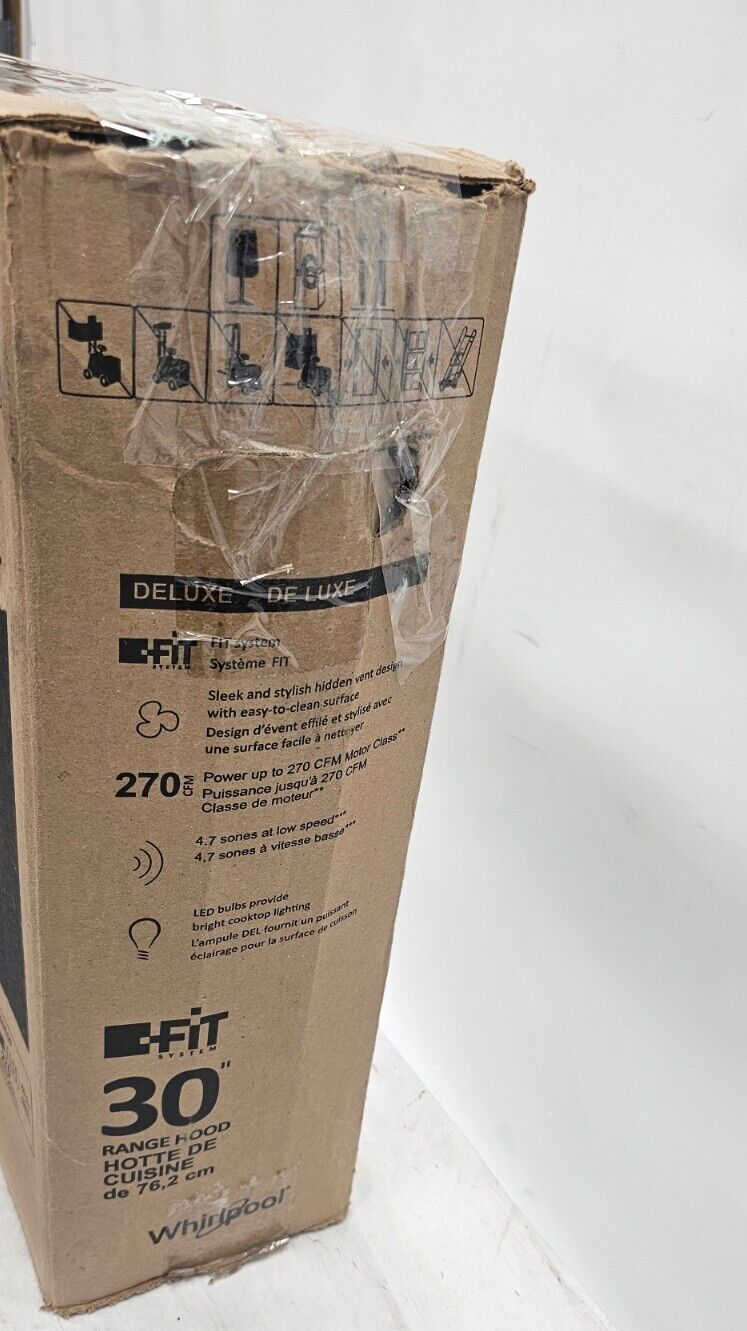 Whirlpool WVU17UC0JS 30"  Externally Vented Under-Cabinet Range Hood, LED Light