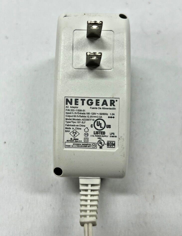 NETGEAR 332-11509-01 AD2067F10 100-120V 50/60HZ Power Supply