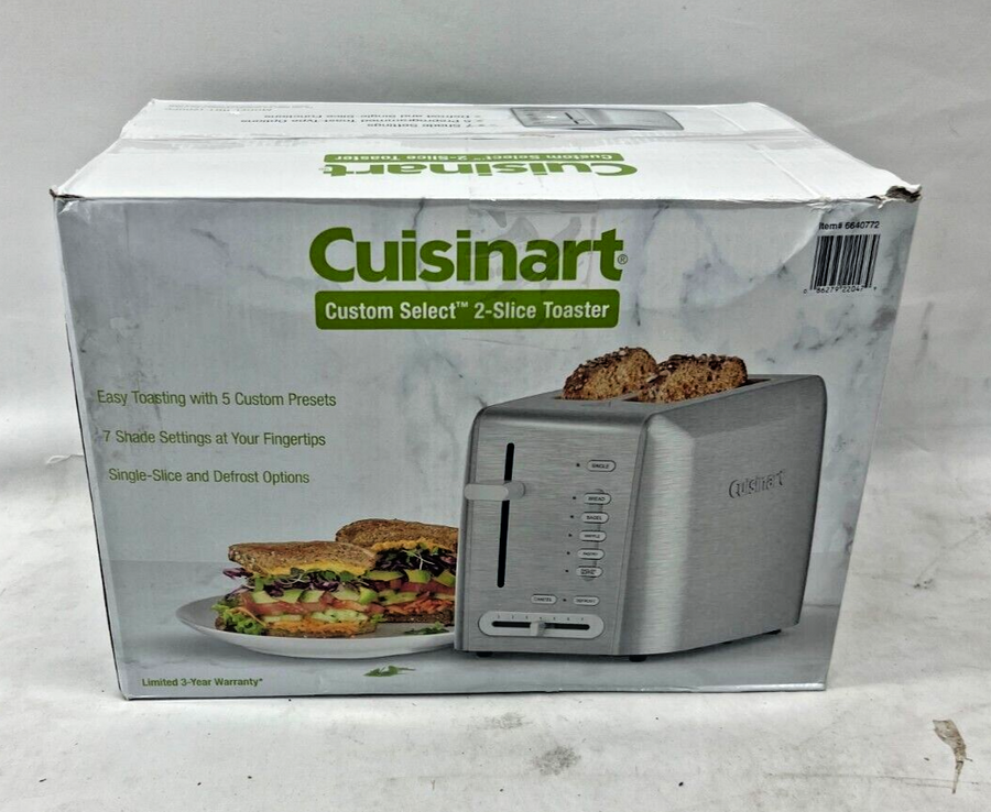 Cuisinart RBT-1200PC Countertop Custom Select 2-Slice Toaster in Stainless Steel